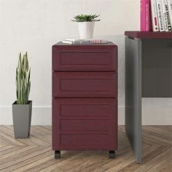 Best Sale 👏 Ameriwood Home Altra Furniture Pursuit 3 Drawer File Cabinet In Cherry And Gray 🎉 -Mobile Sales Store 425350 8 L