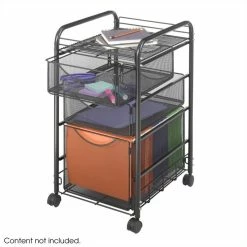Top 10 🧨 Safco Onyx Mesh File Cart With 1 File Drawer And 2 Small Drawers 👍