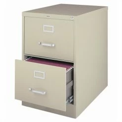 Brand new ๐ Hirsh Industries LLC Hirsh 25-in Deep Metal 2 Drawer Legal Width Vertical File Cabinet Putty ๐งจ