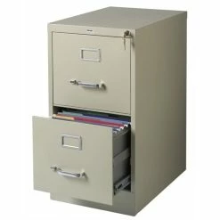 Deals π Hirsh Industries LLC Hirsh 22-in Deep Metal 2 Drawer Letter Width Vertical File Cabinet Putty/Beige π