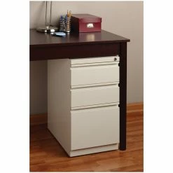 Cheap 👍 Hirsh Industries LLC Hirsh 20-inch Deep Metal Mobile Pedestal File 3-Drawer Box/Box/File. Putty/Beige ✔️ -Mobile Sales Store 436156 3 L