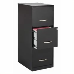 Brand new ๐ Hirsh Industries LLC Space Solutions Metal 3 Drawer Vertical File Cabinet With Lock Black ๐