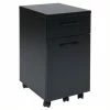 Budget 💯 Office Star Prado Mobile Black Filing Cabinet With Hidden Drawer In Engineered Wood 👏