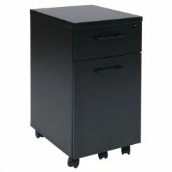 Budget 💯 Office Star Prado Mobile Black Filing Cabinet With Hidden Drawer In Engineered Wood 👏