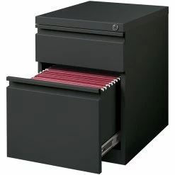 New 😀 Hirsh Industries LLC Hirsh 20-in Deep Mobile Pedestal File 2-Drawer Box/File Full Width Pull Charcoal 👍 -Mobile Sales Store 449910 3 L