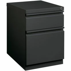 New 😀 Hirsh Industries LLC Hirsh 20-in Deep Mobile Pedestal File 2-Drawer Box/File Full Width Pull Charcoal 👍 -Mobile Sales Store 449910 4 L