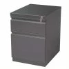New 😀 Hirsh Industries LLC Hirsh 20-in Deep Mobile Pedestal File 2-Drawer Box/File Full Width Pull Charcoal 👍