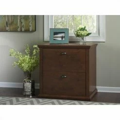 Wholesale 🤩 Bush Yorktown Home Office Lateral File Cabinet In Antique Cherry - Engineered Wood 🔥 -Mobile Sales Store 509721 L