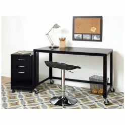 Best Pirce 🎁 Hirsh Industries LLC Space Solutions 19" Metal 3-Drawer Home Office Mobile Pedestal File Black 🧨 -Mobile Sales Store 556080 3 L