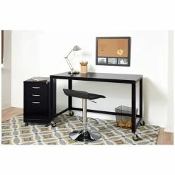 Best Pirce 🎁 Hirsh Industries LLC Space Solutions 19" Metal 3-Drawer Home Office Mobile Pedestal File Black 🧨 -Mobile Sales Store 556080 4 L