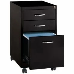 Best Pirce 🎁 Hirsh Industries LLC Space Solutions 19" Metal 3-Drawer Home Office Mobile Pedestal File Black 🧨 -Mobile Sales Store 556080 6 L