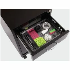 Best Pirce 🎁 Hirsh Industries LLC Space Solutions 19" Metal 3-Drawer Home Office Mobile Pedestal File Black 🧨 -Mobile Sales Store 556080 7 L