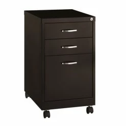 Best Pirce 🎁 Hirsh Industries LLC Space Solutions 19" Metal 3-Drawer Home Office Mobile Pedestal File Black 🧨