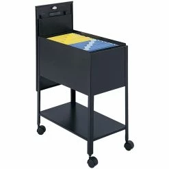 Flash Sale 🥰 Safco Extra Deep Mobile Letter Size Tub File With Lock In Black ⭐