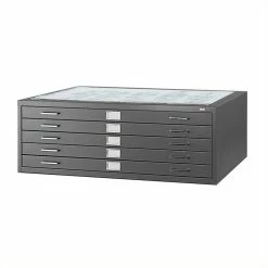 Outlet 🧨 Safco 5 Drawer Metal Flat Files Cabinet For 36" X 48" Documents In Black 🤩